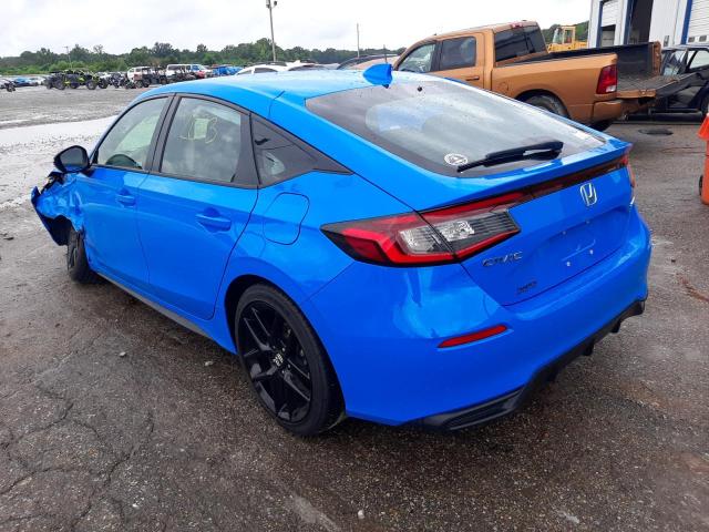 19XFL2H87NE014922 - 2022 HONDA CIVIC SPOR BLUE photo 3