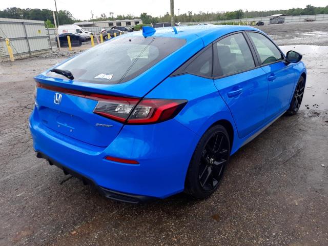 19XFL2H87NE014922 - 2022 HONDA CIVIC SPOR BLUE photo 4