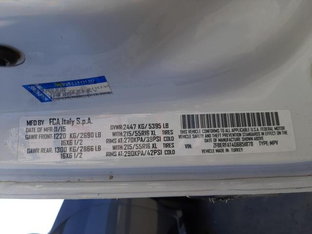 ZFBERFAT4G6B51878 - 2016 RAM PROMASTER 白色 照片 10