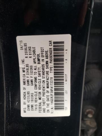 1HGCR2F38FA173379 - 2015 HONDA ACCORD LX  photo 10