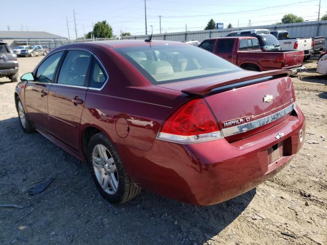 2G1WB5EK3B1198990 - 2011 CHEVROLET IMPALA LT RED photo 3