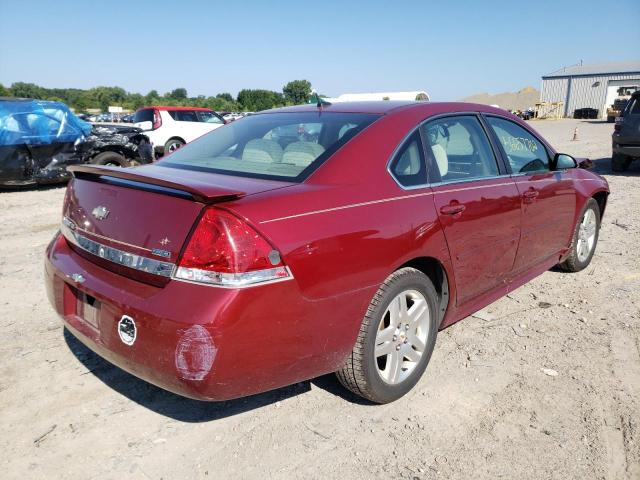 2G1WB5EK3B1198990 - 2011 CHEVROLET IMPALA LT RED photo 4