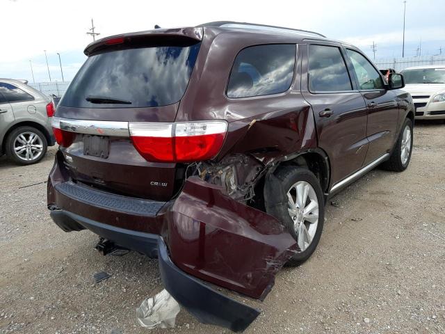 1C4RDJDG1CC330774 - 2012 DODGE DURANGO CR MAROON photo 4