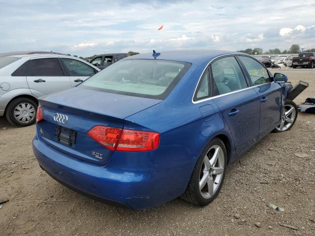 WAUKFAFL9AN041677 - 2010 AUDI A4 PRESTIG BLUE photo 4