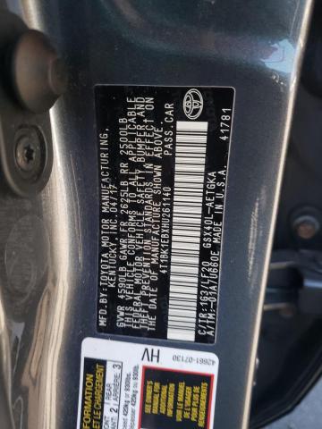 4T1BK1EBXHU261140 - 2017 TOYOTA AVALON XLE CHARCOAL photo 10