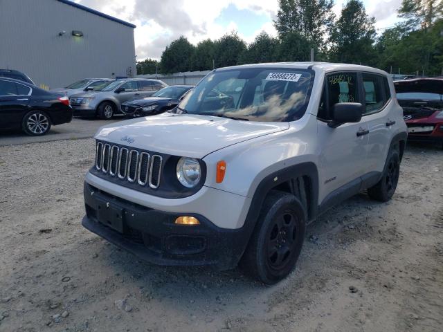 ZACCJBAH8HPF06286 - 2017 JEEP RENEGADE S SILVER photo 2