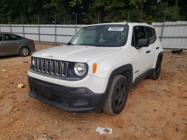 ZACCJAAB3HPF12132 - 2017 JEEP RENEGADE S WHITE photo 2