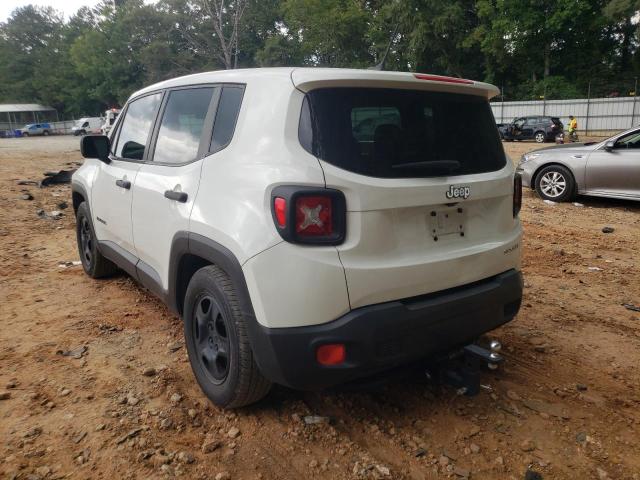 ZACCJAAB3HPF12132 - 2017 JEEP RENEGADE S WHITE photo 3