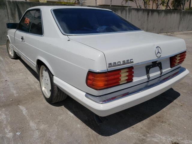 WDBCA45E2MA586155 - 1991 MERCEDES-BENZ 560 SEC WHITE photo 3