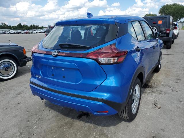 3N1CP5BV8NL516229 - 2022 NISSAN KICKS S BLUE photo 4