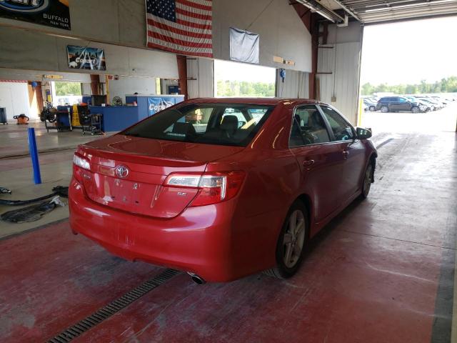 4T1BF1FKXDU665195 - 2013 TOYOTA CAMRY L RED photo 4