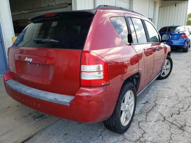 1J8FF47W67D138695 - 2007 JEEP COMPASS RED photo 4