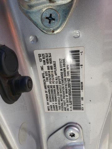 5J6YH18504L000192 - 2004 HONDA ELEMENT EX SILVER photo 10