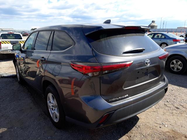 5TDCZRAH8LS027637 - 2020 TOYOTA HIGHLANDER GRAY photo 3