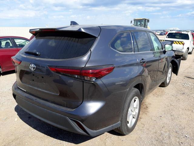 5TDCZRAH8LS027637 - 2020 TOYOTA HIGHLANDER GRAY photo 4