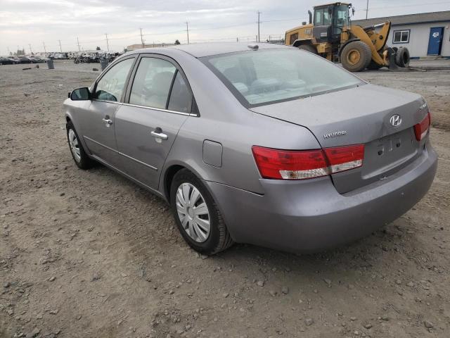 5NPET46C28H382214 - 2008 HYUNDAI SONATA GLS SILVER photo 3