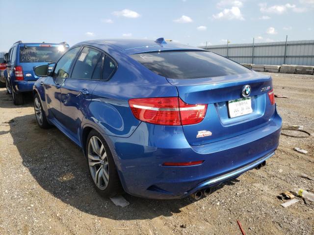 5YMGZ0C54CLK14883 - 2012 BMW X6 M BLUE photo 3