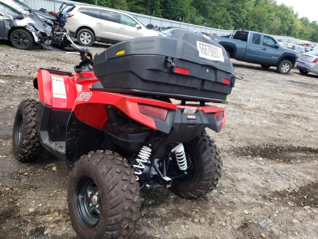 4UF50ATV8LT270477 - 2020 TRAC 570 ATV RED photo 3