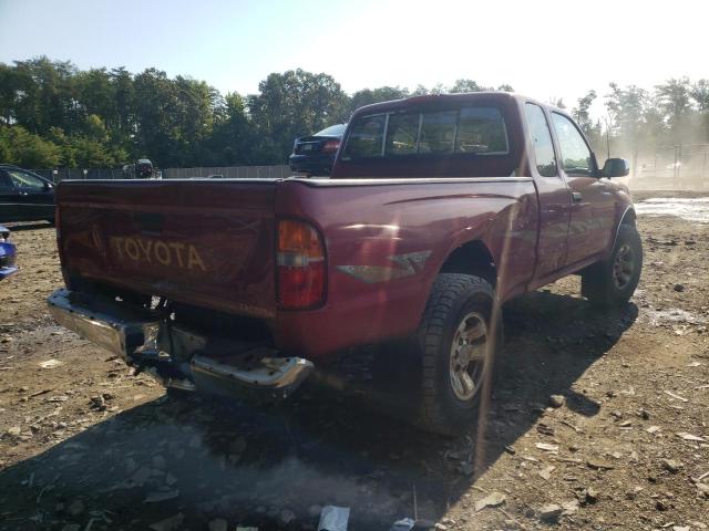 4TAWN74N4TZ120227 - 1996 TOYOTA TACOMA XTR RED photo 4