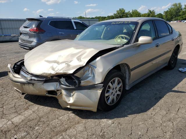 2G1WF52E959395297 - 2005 CHEVROLET IMPALA GOLD photo 2