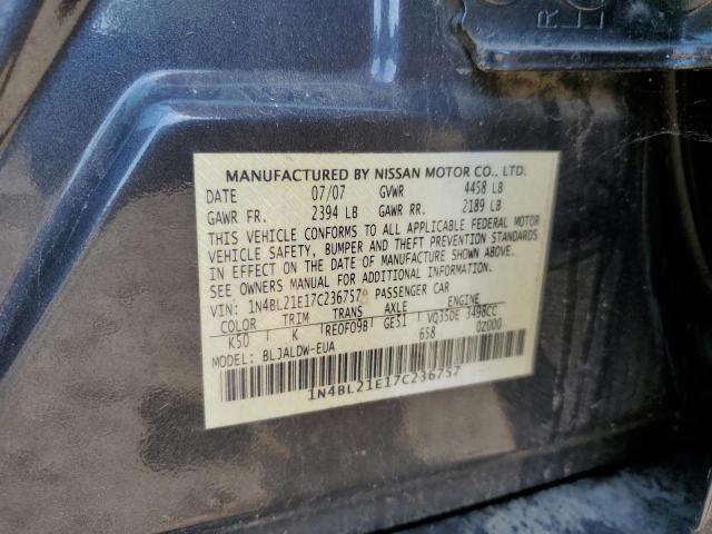 1N4BL21E17C236757 - 2007 NISSAN ALTIMA 3.5SE  photo 10