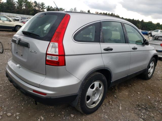 5J6RE4H30BL118365 - 2011 HONDA CR-V LX SILVER photo 4