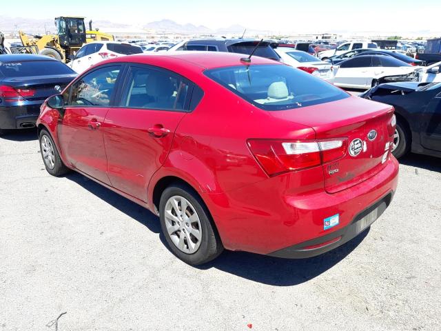 KNADM4A35C6056682 - 2012 KIA RIO LX RED photo 3