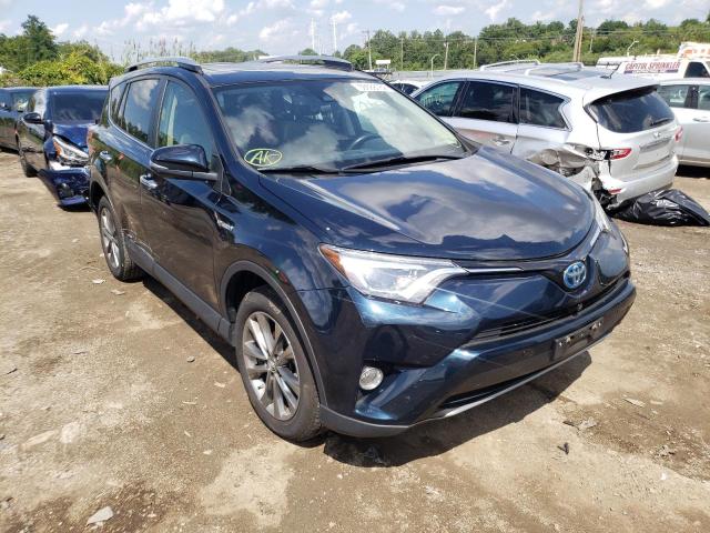 JTMDJREV9JD167930 - 2018 TOYOTA RAV4 HV LI BLUE photo 1