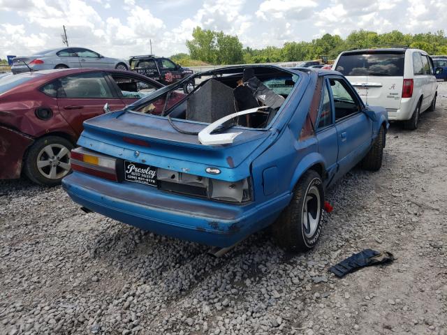 1FABP28M9GF300219 - 1986 FORD MUSTANG LX BLUE photo 4