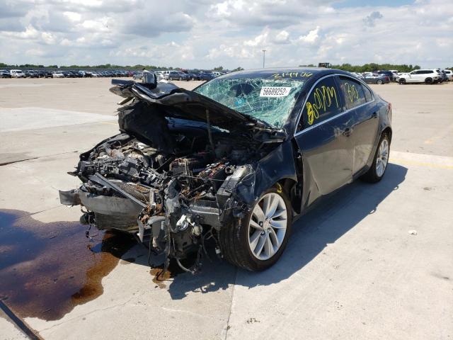 2G4GK5EX5E9214406 - 2014 BUICK REGAL BLACK photo 2