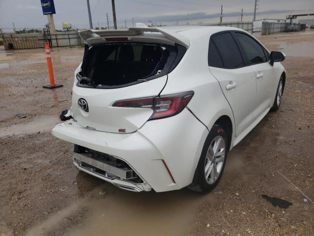 JTND4RBE0L3099551 - 2020 TOYOTA COROLLA SE WHITE photo 4