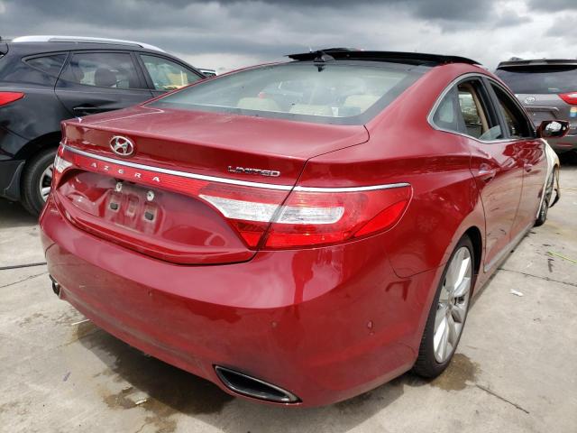 KMHFH4JG7EA396835 - 2014 HYUNDAI AZERA GLS BURGUNDY photo 4