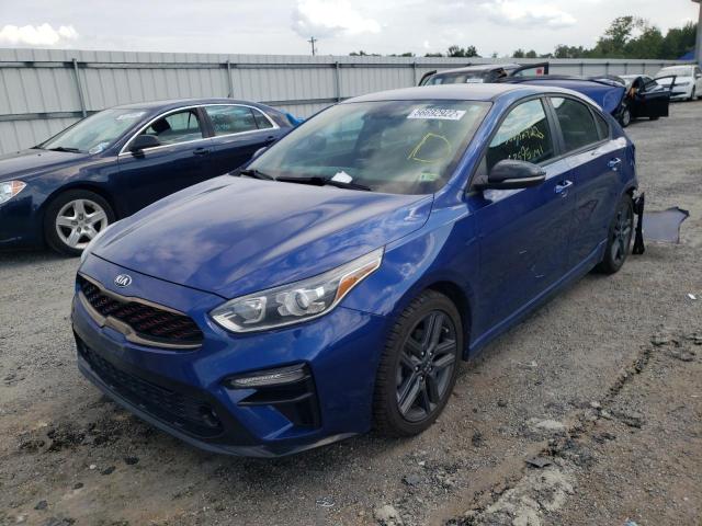 3KPF34AD8LE150136 - 2020 KIA FORTE GT L BLUE photo 2