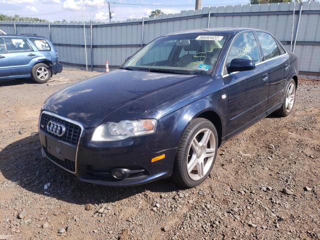 WAUDF78E18A126203 - 2008 AUDI A4 2.0T QU BLUE photo 2