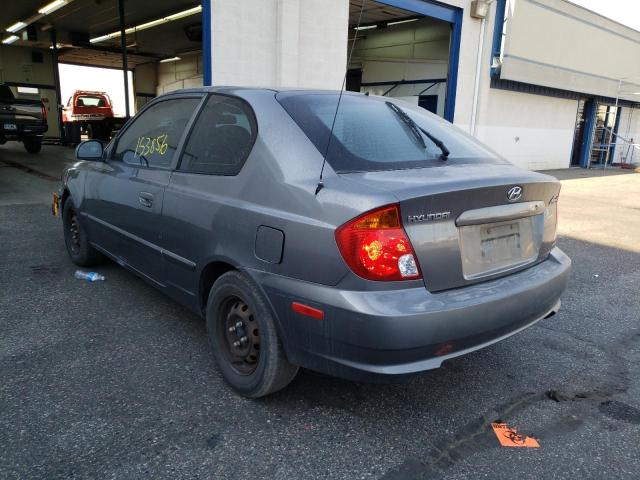 KMHCG35C45U342009 - 2005 HYUNDAI ACCENT GRAY photo 3