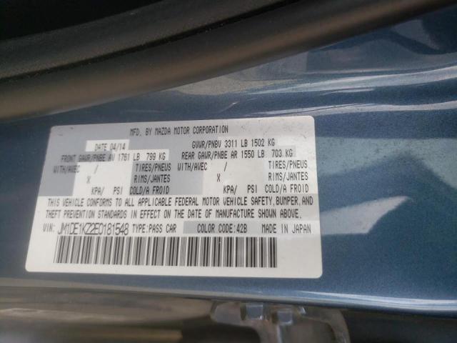 JM1DE1KZ2E0181548 - 2014 MAZDA MAZDA2 SPO 蓝色 照片 10