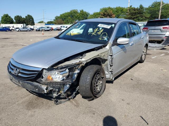 1HGCP2F37CA058354 - 2012 HONDA ACCORD LX GRAY photo 2