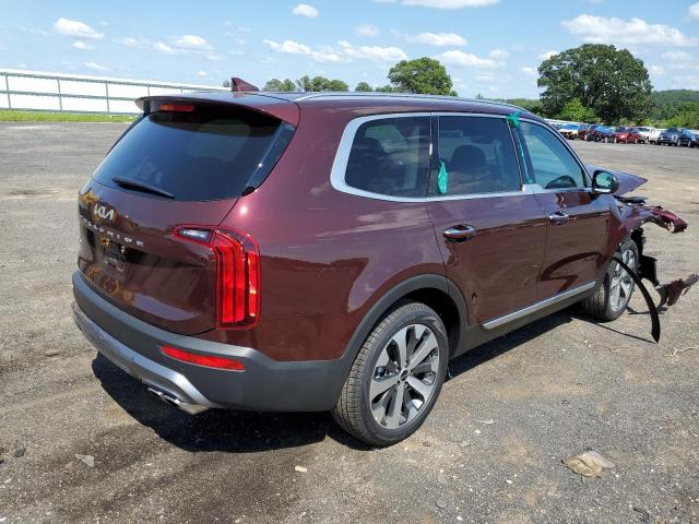 5XYP6DHC0NG288526 - 2022 KIA TELLURIDE BURGUNDY photo 4