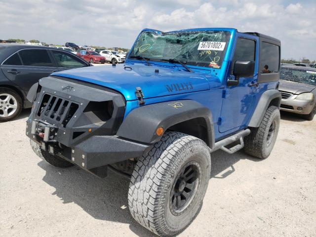 1C4AJWAG4GL247241 - 2016 JEEP WRANGLER S BLUE photo 2