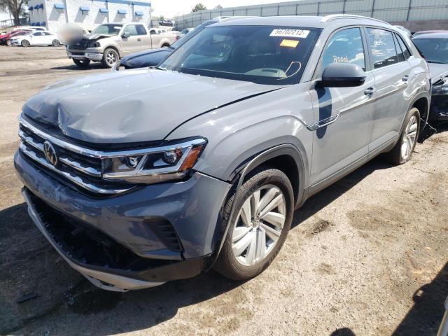 1V2KE2CA7MC204050 - 2021 VOLKSWAGEN ATLAS CROS Серый фото 2