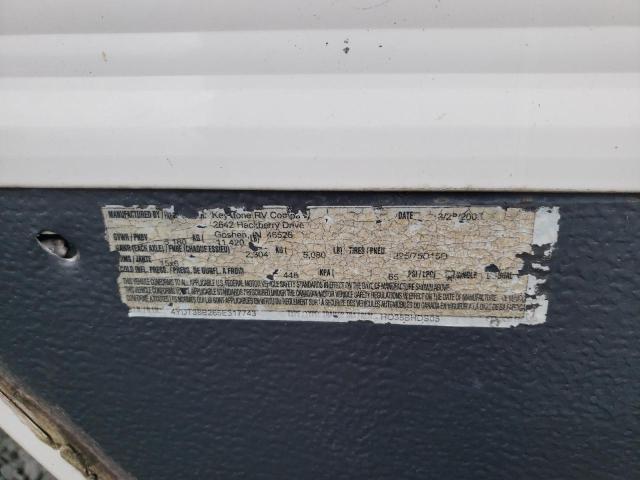 4YDT38B265E317743 - 2005 KEYSTONE HORNET WHITE photo 10