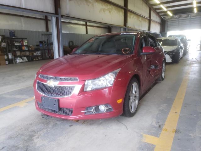 1G1PG5SB4E7337090 - 2014 CHEVROLET CRUZE LTZ RED photo 2