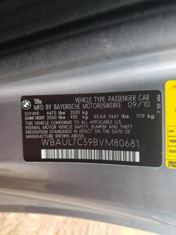 WBAUL7C59BVM80681 - 2011 BMW 128 I GRAY photo 10