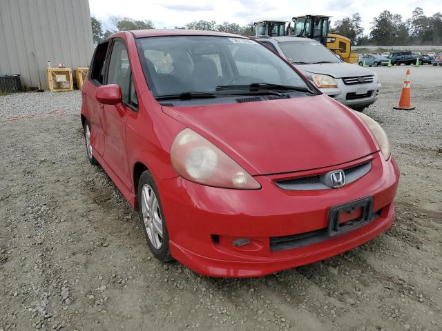 JHMGD38627S020163 - 2007 HONDA FIT S RED photo 1