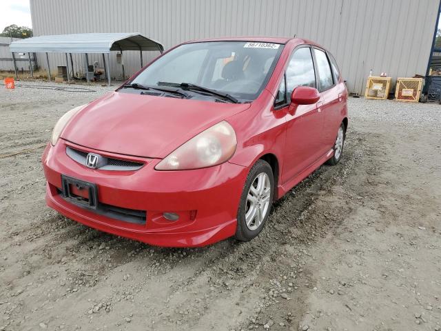 JHMGD38627S020163 - 2007 HONDA FIT S RED photo 2