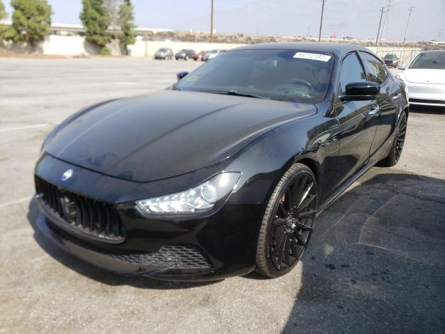 ZAM57XSA9G1166887 - 2016 MASERATI GHIBLI BLACK photo 2