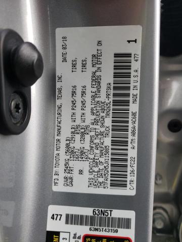 5TFAX5GN5JX115085 - 2018 TOYOTA TACOMA DOUBLE CAB  foto 10