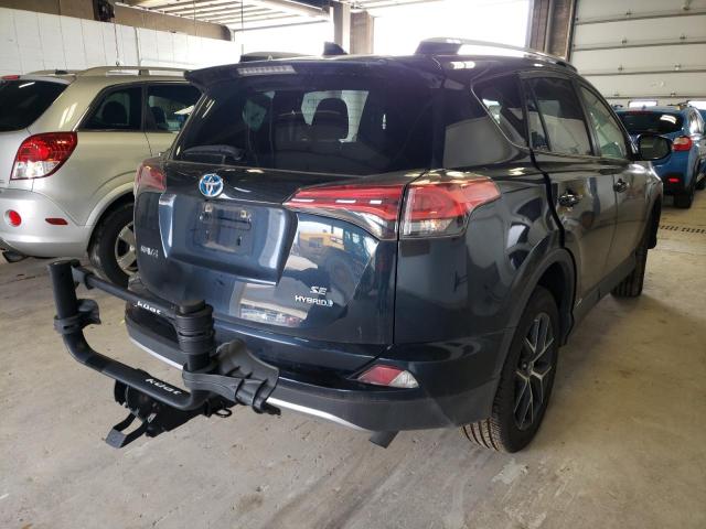 JTMJJREV7JD234639 - 2018 TOYOTA RAV4 HV SE BLUE photo 4