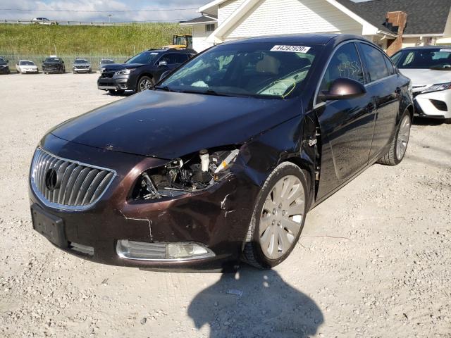 W04G15GV1B1066204 - 2011 BUICK REGAL CXL MAROON photo 2