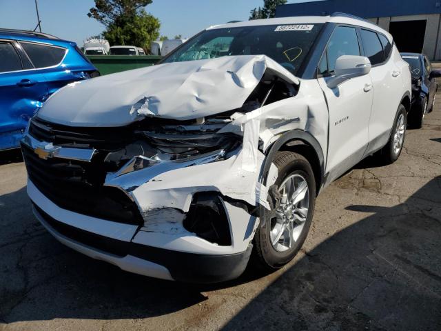 3GNKBCR41MS532650 - 2021 CHEVROLET BLAZER 2LT WHITE photo 2